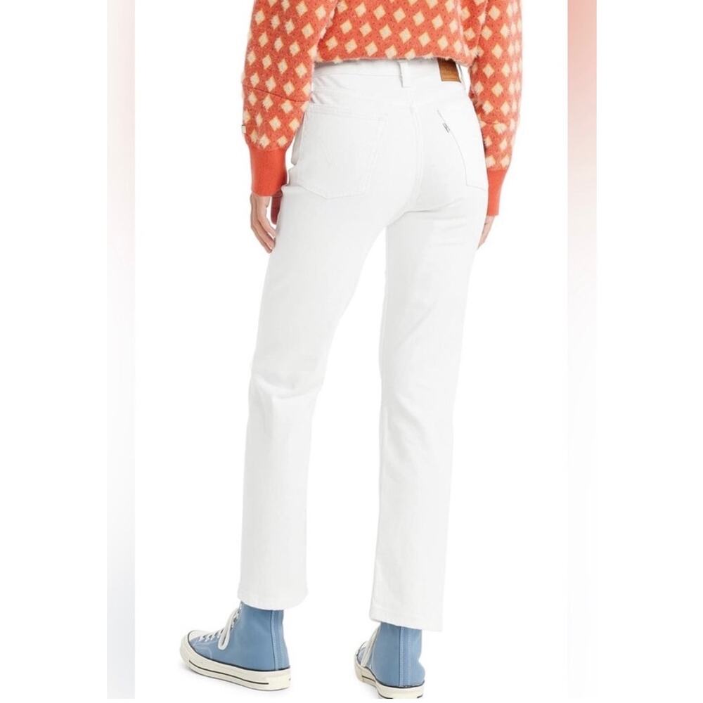 NWT Levi’s Wedgie Straight Ankle Jeans High Waisted White Womens Size 26